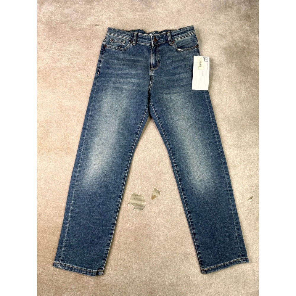 Amazon Essentials Straight Jeans Girls 12plus Blue Denim Medium Wash Mid Rise